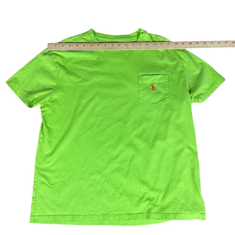 Polo Ralph Lauren Pocket T-Shirt Mens Medium Green Classic‎ Fit Pony Logo